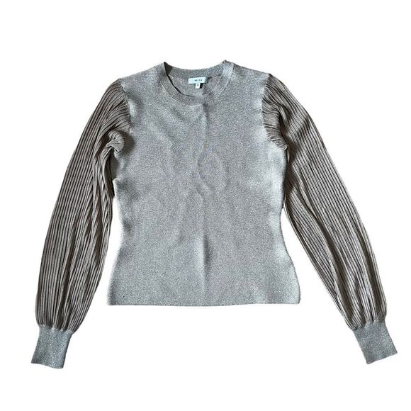 Reiss Tops - Reiss Stella Metallic Long Sleeve Top Size Medium